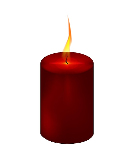 Vector illustration of candle and candlestick