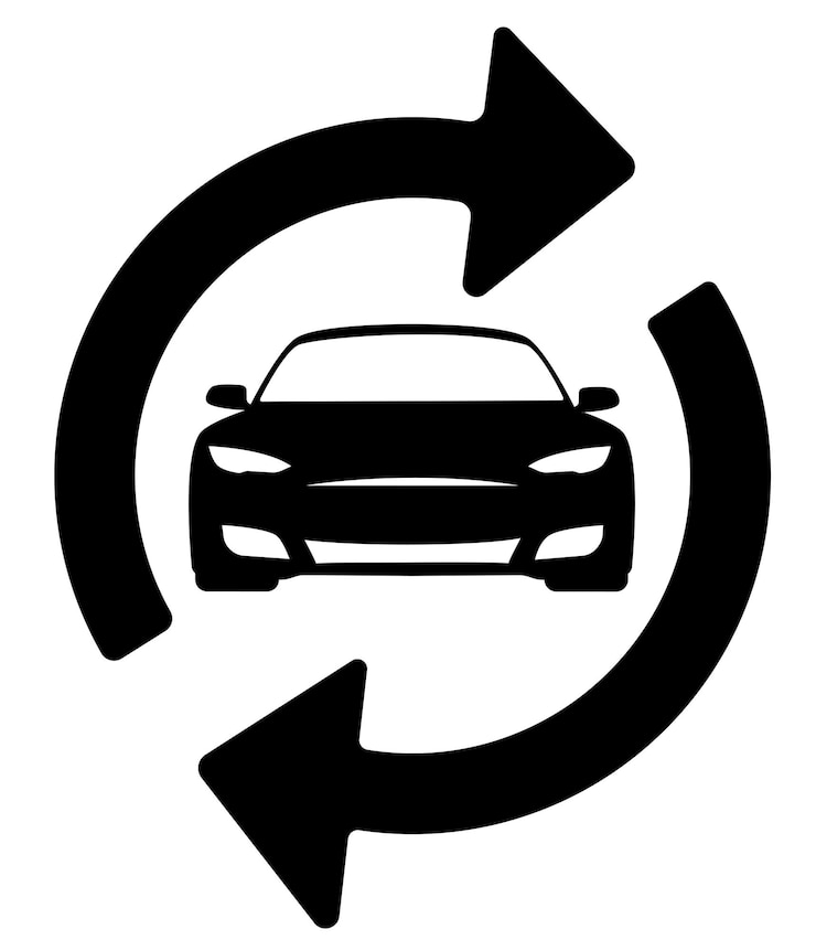 Vector vector illustration of a car on a transparent background