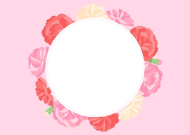 Vector illustration of the carnation frame