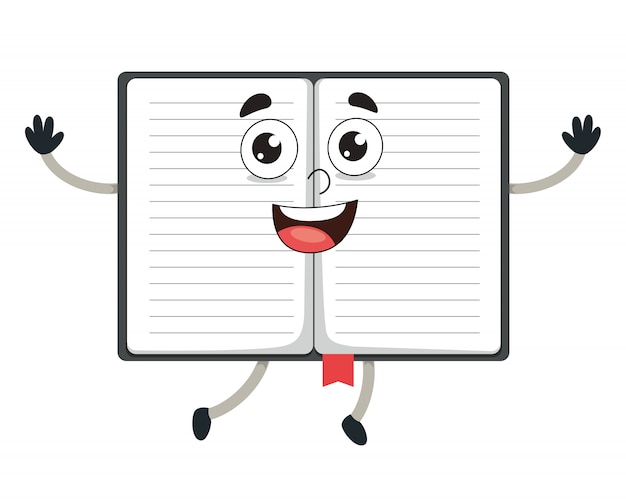 Vector vector illustration of cartoon notebook