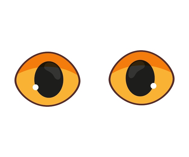 Vector vector illustration of cat and dog eyes