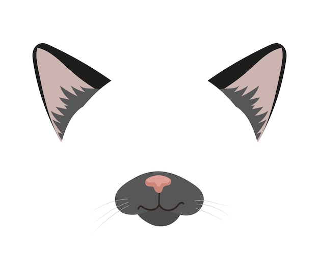 Vettore illustrazione vettoriale di cat mask