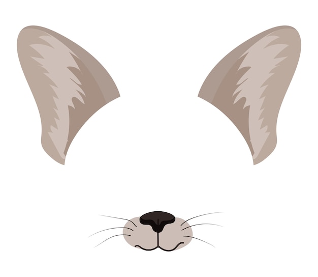 Vector illustration of cat mask