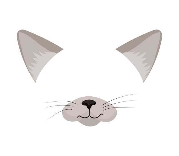 Vector vector illustration of cat mask