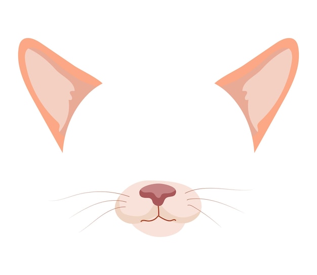 Vector vector illustration of cat mask