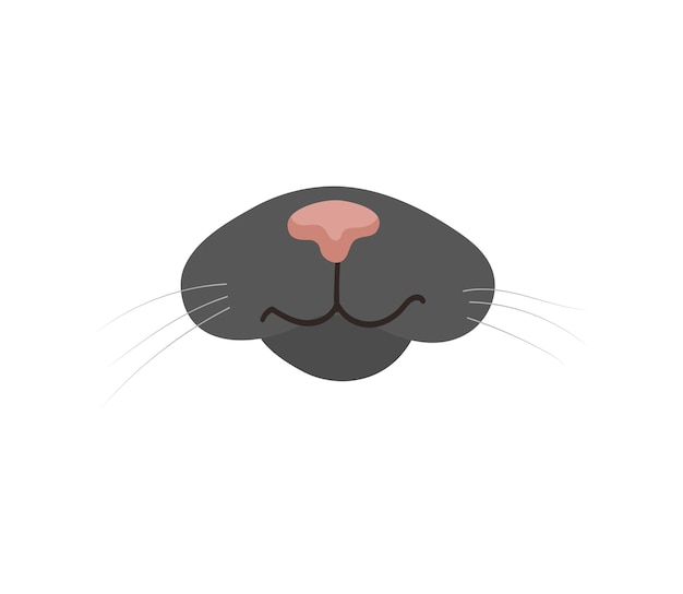 Vector vector illustration of cat nose