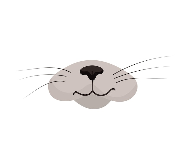 Vector illustration of cat nose