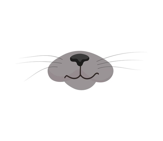 Vector vector illustration of cat nose