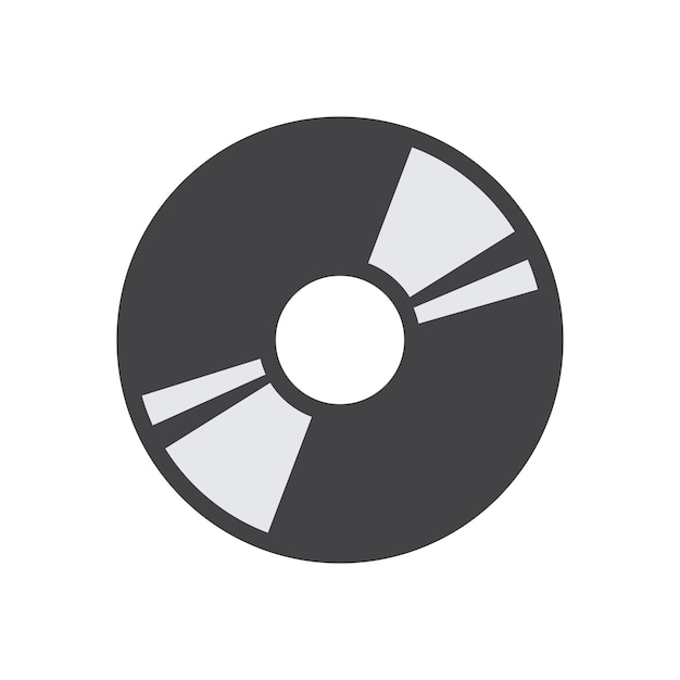 Vector illustration of cd cassette icon vcd flat design cd cassette