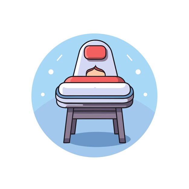 Vector of an illustration of a chair with a pillow on top of it