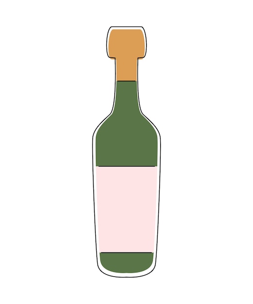 Vector illustration of champagne