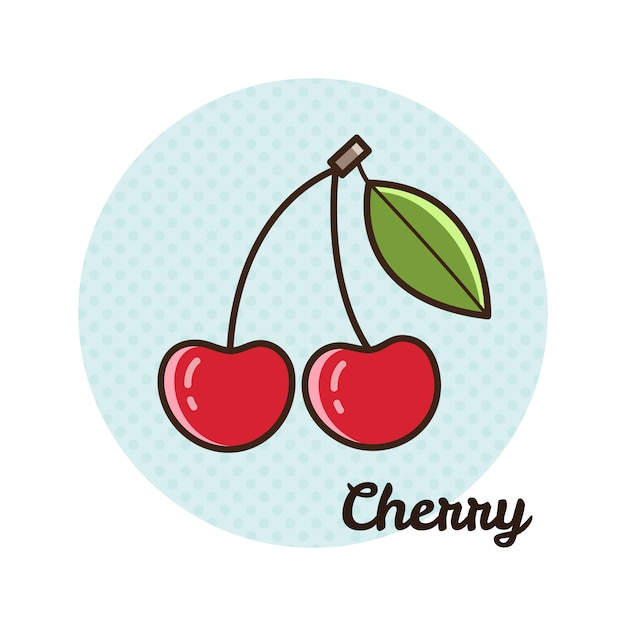 Vector vector illustration of cherry.