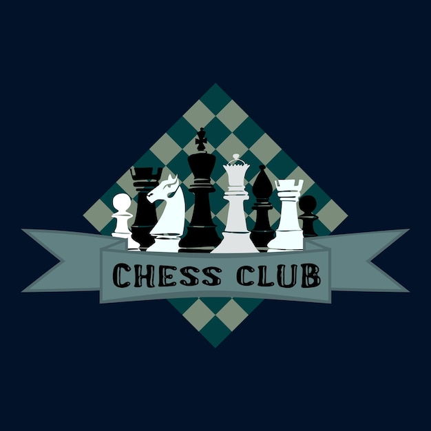 Vector vector illustration chess background flyer design for chess tournament match game