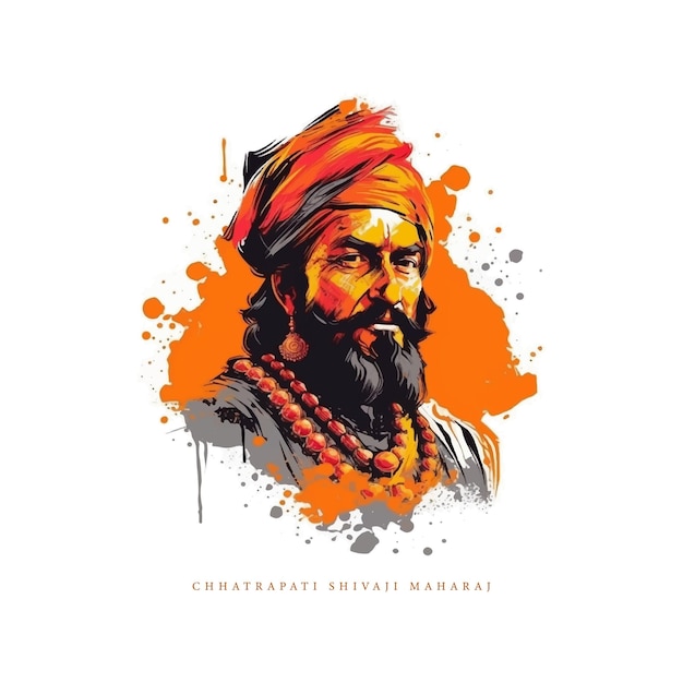 Vector vector illustration of chhatrapati shivaji maharaj chhatrapati shivaji maharaj jayanti