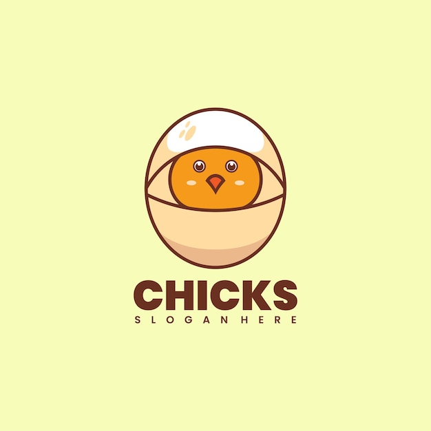 Vector illustration chicks mascot style