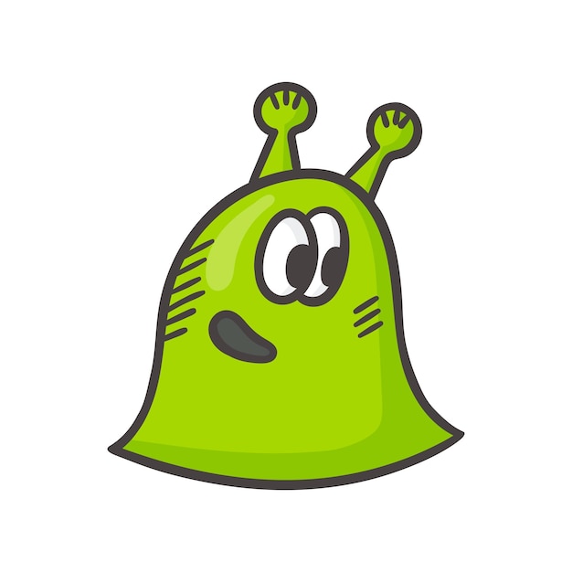 Vector illustration of childish funny cute doodle monster