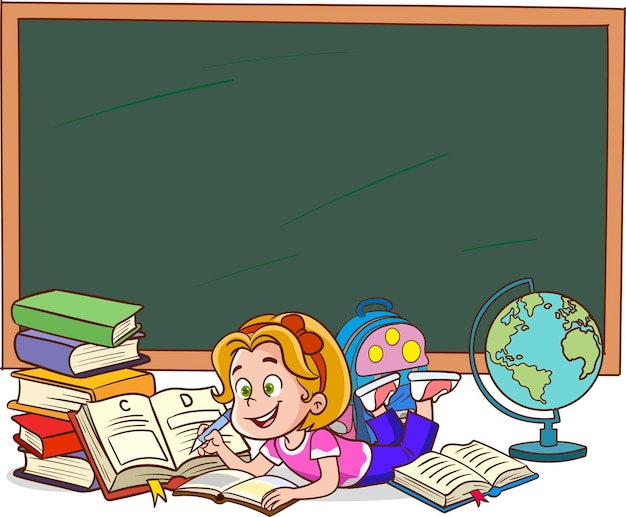 Vector Illustration Of Children Education Concept