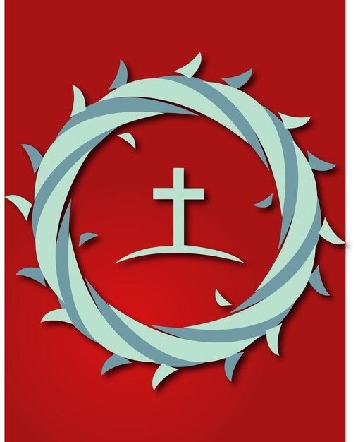 Vector illustration of christian good friday logo with the cross