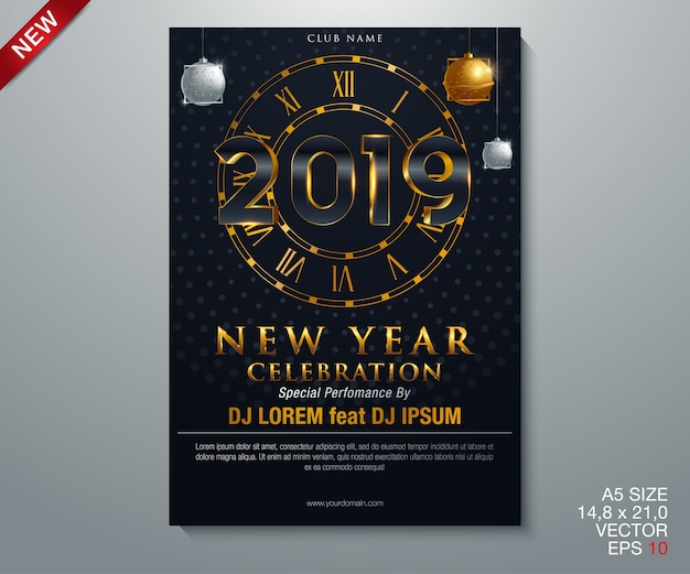 vector illustration of christmas 2019 background 