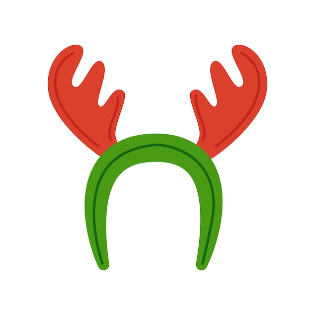 Vector illustration of Christmas hairband on white background