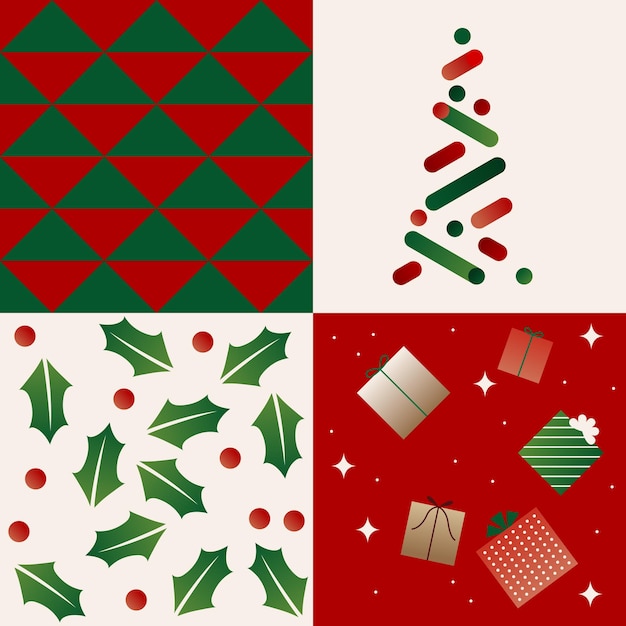 Vector illustration of Christmas pattern