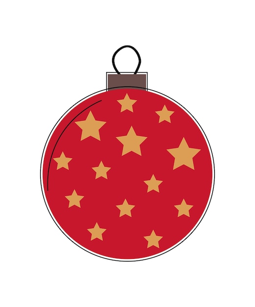 Vector illustration of Christmas tree toy