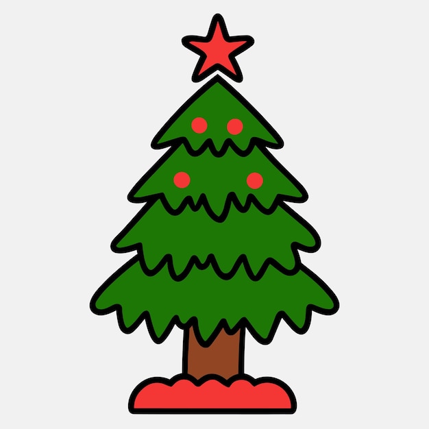 Vector vector illustration of a christmas tree