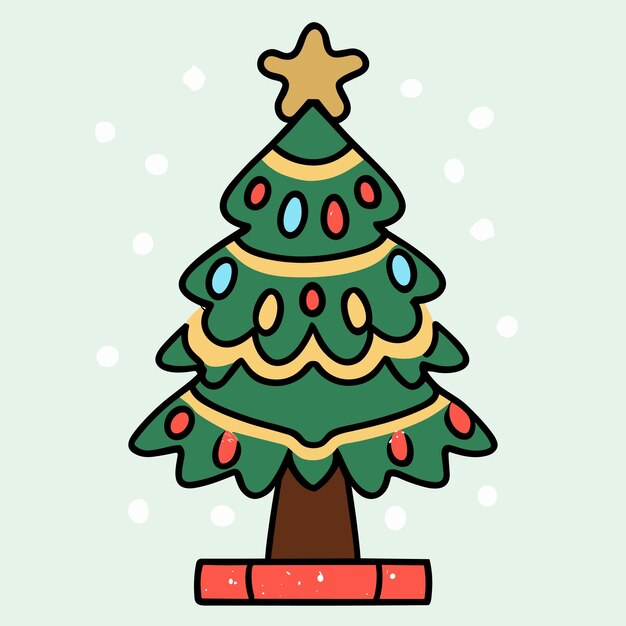 Vector illustration of a Christmas tree