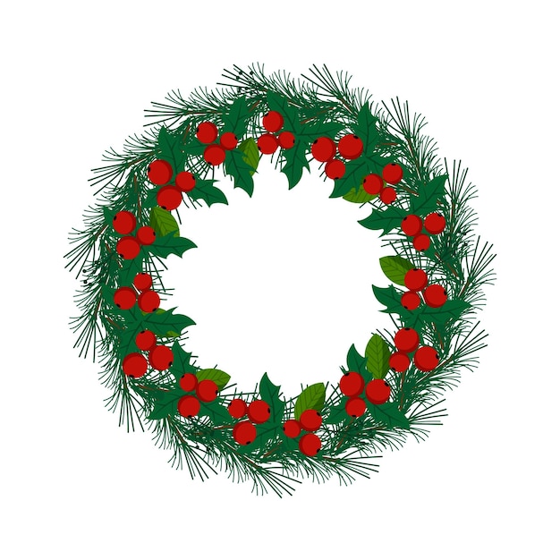 Vector illustration of Christmas Wreath