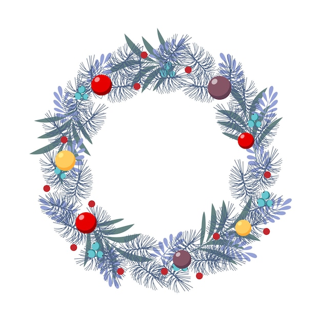 クリスマス リースのベクトル イラスト
