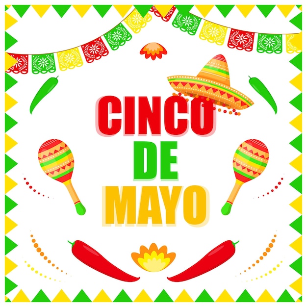 Cinco de Mayo 인사말의 벡터 일러스트 레이 션