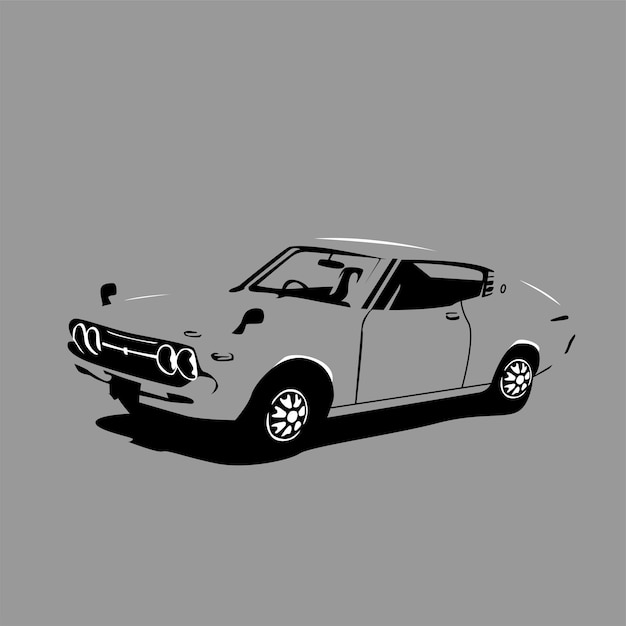 vector illustration of a classic car suitable for printing tshirts wall decorations