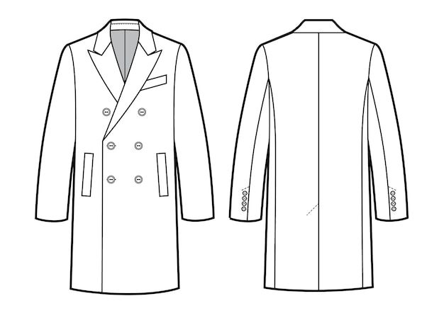 Premium Vector | Vector illustration of classic men's coat. clothes in ...