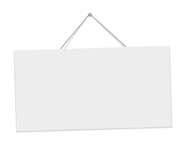 Векторная иллюстрация чистого дверного знака, висящего на гвозде и помещающего текст на чистый лист Универсальное использование и применение eps 10