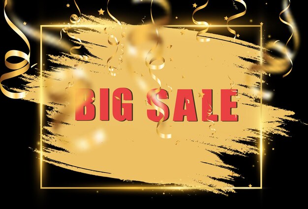 Vector vector illustration of clearance sale banner on transparent background.