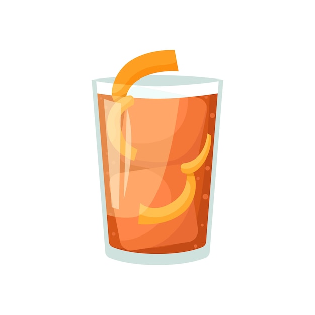 Vector illustration of a club alcoholic cocktail Negroni