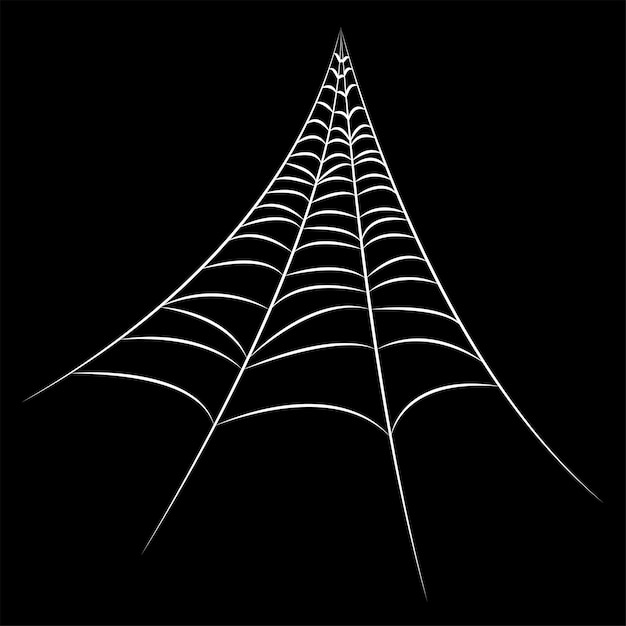 Vector illustration of cobweb in line art style