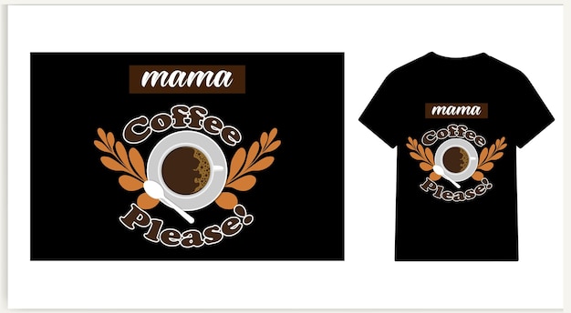 Vector illustration Coffee Day tshirt design