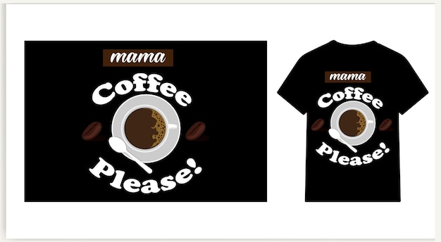 Vector illustration Coffee Day tshirt design