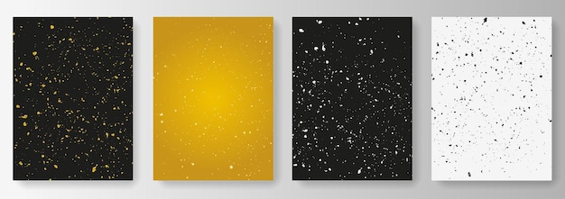 Vector illustration collection of backgrounds with splatter dots