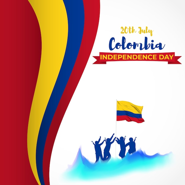 Vector illustration for Colombia Independence Day