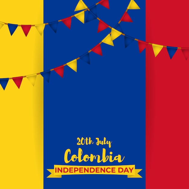 Vector illustration for Colombia Independence Day