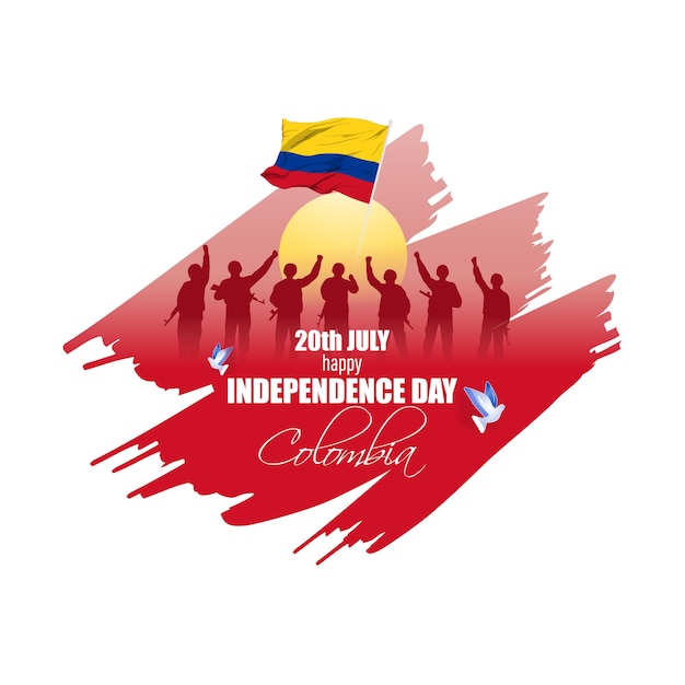 Vector illustration for Colombia Independence Day
