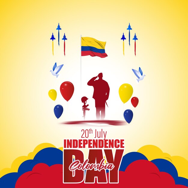 Vector illustration for Colombia Independence Day