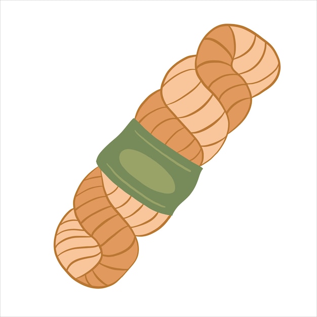 벡터 뜨개질을 위한 낙서 스타일 원사로 색칠된 벡터 그림