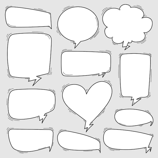 Vector vector illustration of comic speech bubbles