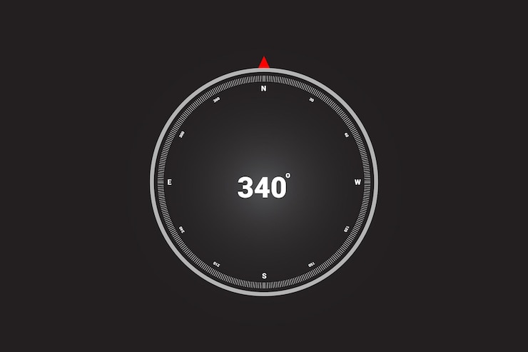 Vector vector illustration of compass premium vector