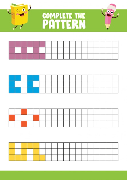 Vector illustration of complete pattern exercise