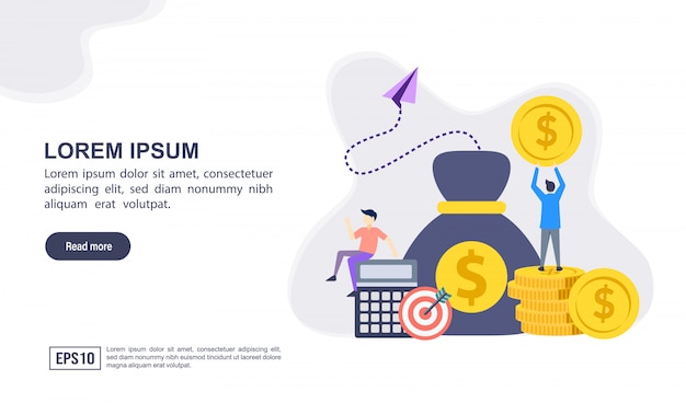 Vector illustration concept of accounting