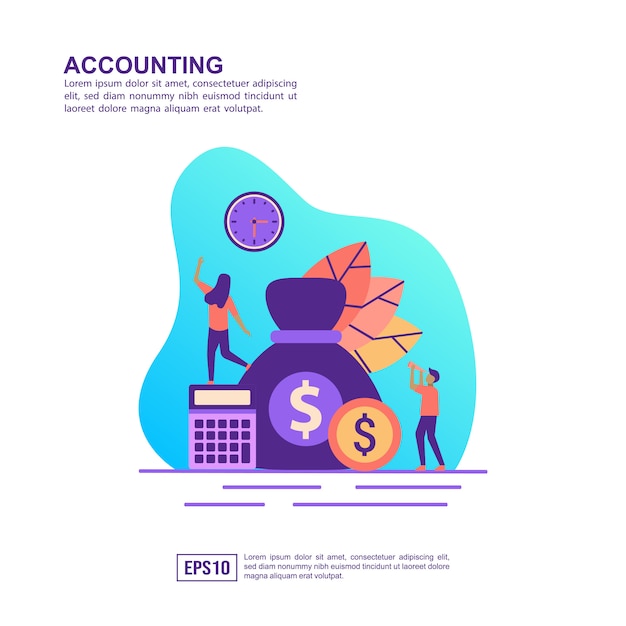 Vector illustration concept of accounting